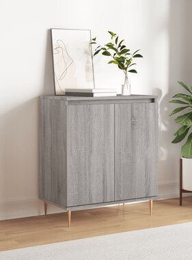 VidaXL Dressoir 60x30x75 cm bewerkt hout grijs sonoma eikenkleurig