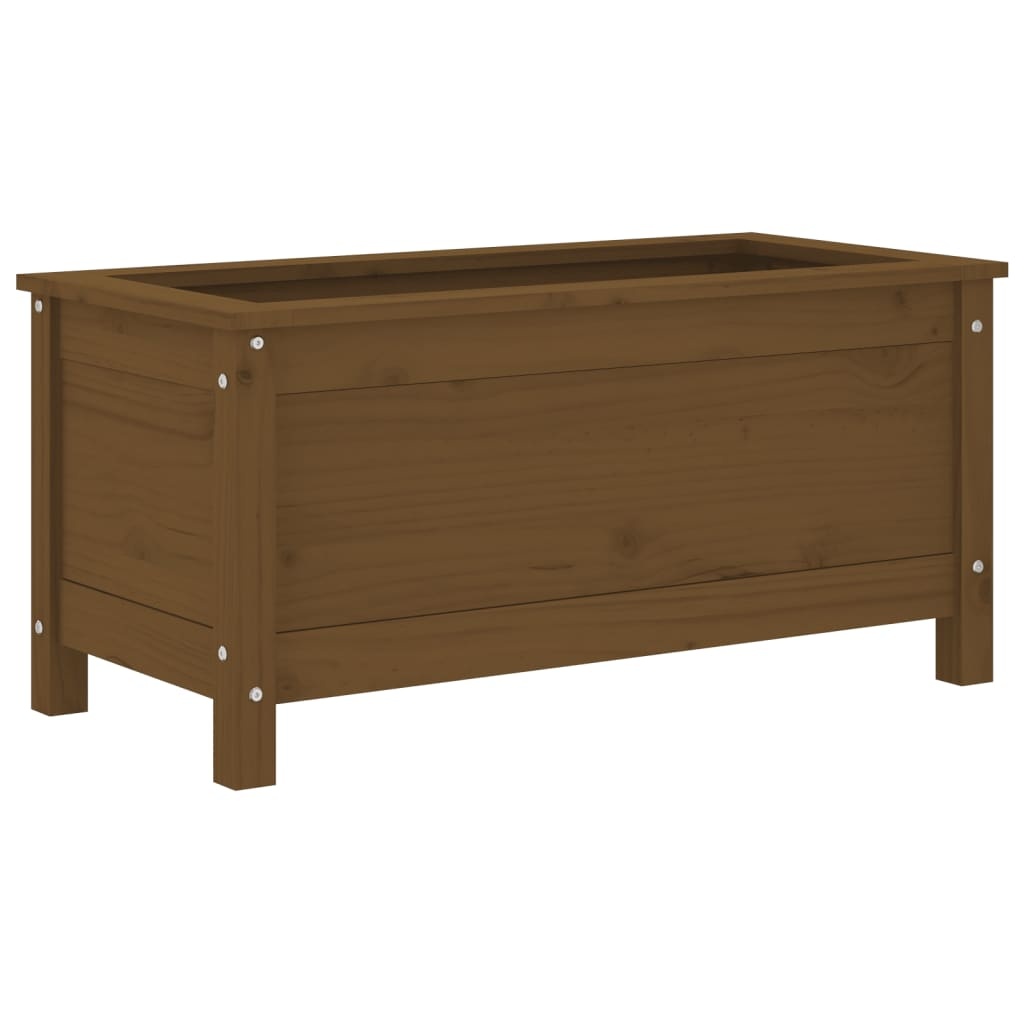 VidaXL Plantenbak 82,5x40x39 cm massief grenenhout honingbruin