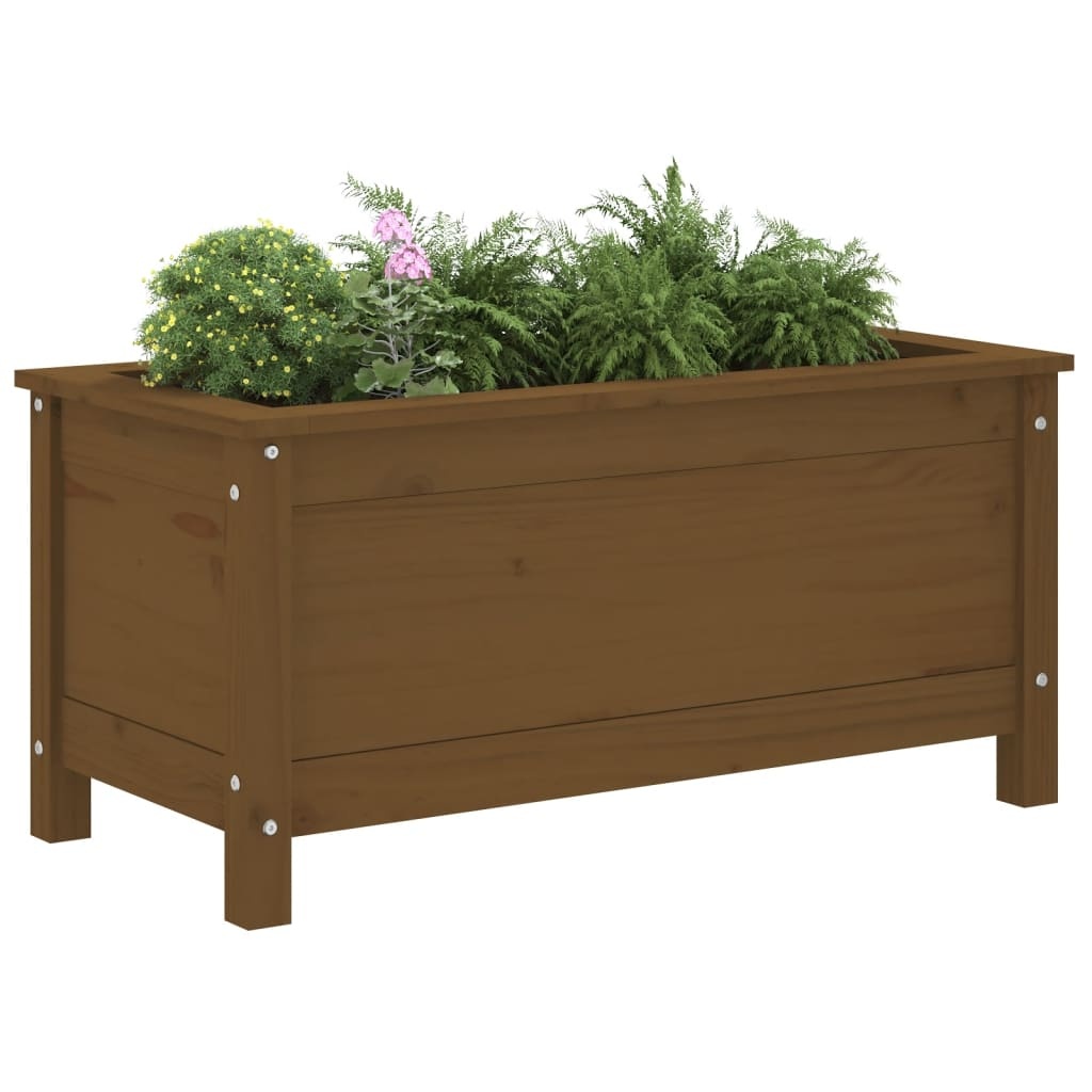 VidaXL Plantenbak 82,5x40x39 cm massief grenenhout honingbruin