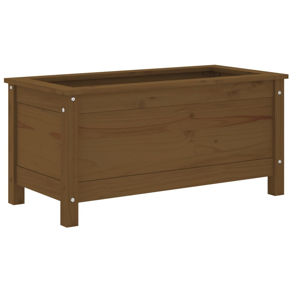 VidaXL Plantenbak 82,5x40x39 cm massief grenenhout honingbruin