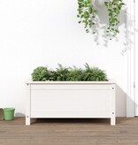 VidaXL Plantenbak 82,5x40x39 cm massief grenenhout wit