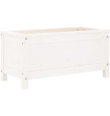 VidaXL Plantenbak 82,5x40x39 cm massief grenenhout wit