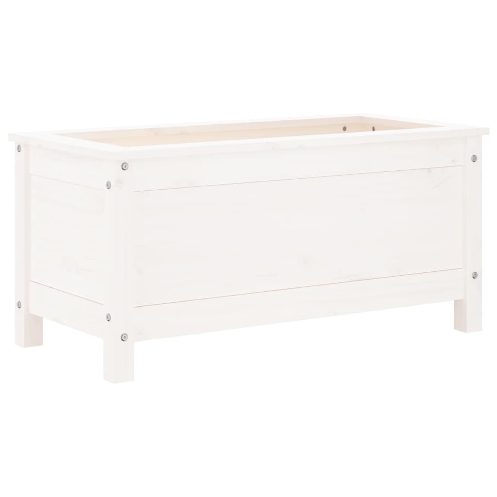 VidaXL Plantenbak 82,5x40x39 cm massief grenenhout wit