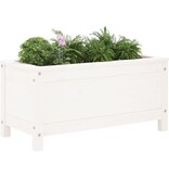 VidaXL Plantenbak 82,5x40x39 cm massief grenenhout wit