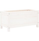 VidaXL Plantenbak 82,5x40x39 cm massief grenenhout wit