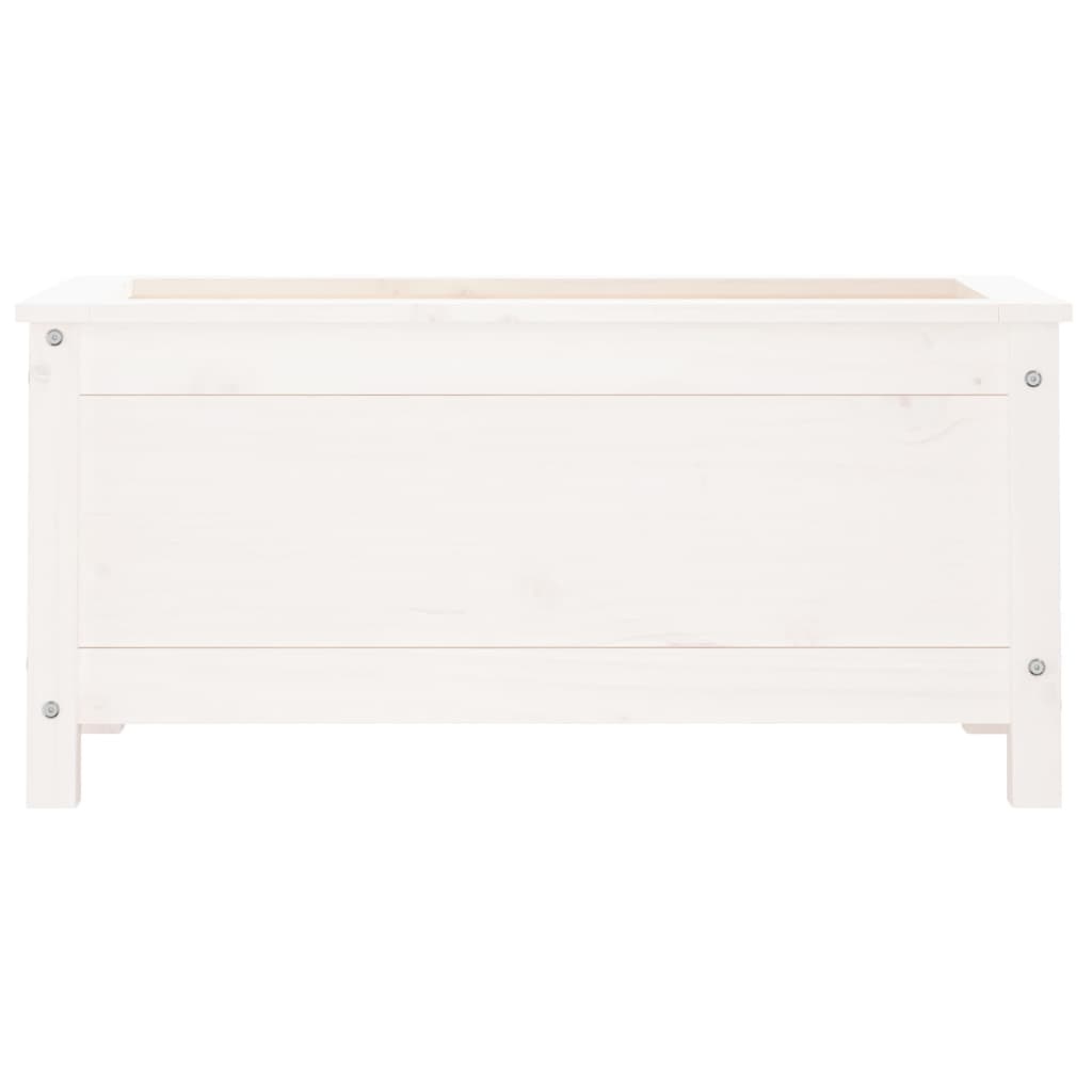 VidaXL Plantenbak 82,5x40x39 cm massief grenenhout wit