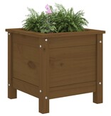 VidaXL Plantenbak 40x40x39 cm massief grenenhout honingbruin