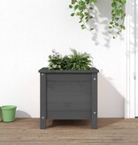VidaXL Plantenbak 40x40x39 cm massief grenenhout grijs