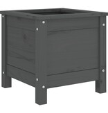 VidaXL Plantenbak 40x40x39 cm massief grenenhout grijs