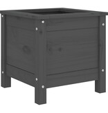 VidaXL Plantenbak 40x40x39 cm massief grenenhout grijs