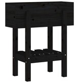 VidaXL Plantenbak 62x30x69 cm massief grenenhout zwart