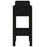 VidaXL Plantenbak 62x30x69 cm massief grenenhout zwart