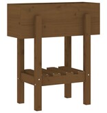 VidaXL Plantenbak 62x30x69 cm massief grenenhout honingbruin