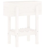 VidaXL Plantenbak 62x30x69 cm massief grenenhout wit