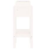 VidaXL Plantenbak 62x30x69 cm massief grenenhout wit
