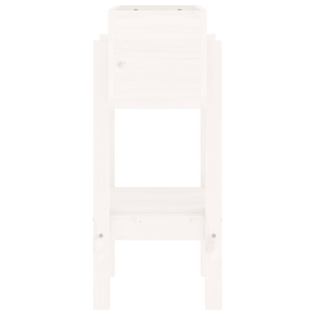 VidaXL Plantenbak 62x30x69 cm massief grenenhout wit
