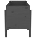 VidaXL Plantenbak verhoogd 121x50x57 cm massief grenenhout grijs