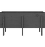 VidaXL Plantenbak verhoogd 121x50x57 cm massief grenenhout grijs