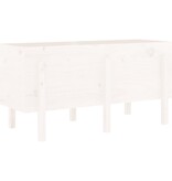 VidaXL Plantenbak verhoogd 121x50x57 cm massief grenenhout wit