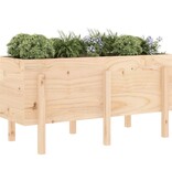 vidaXL Plantenbak verhoogd 121x50x57 cm massief grenenhout