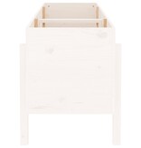VidaXL Plantenbak verhoogd 160x50x57 cm massief grenenhout wit