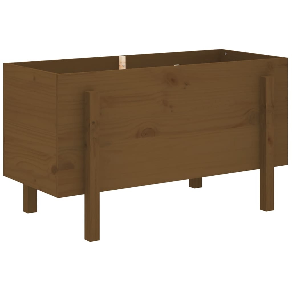VidaXL Plantenbak verhoogd 101x50x57 cm massief grenenhout honingbruin