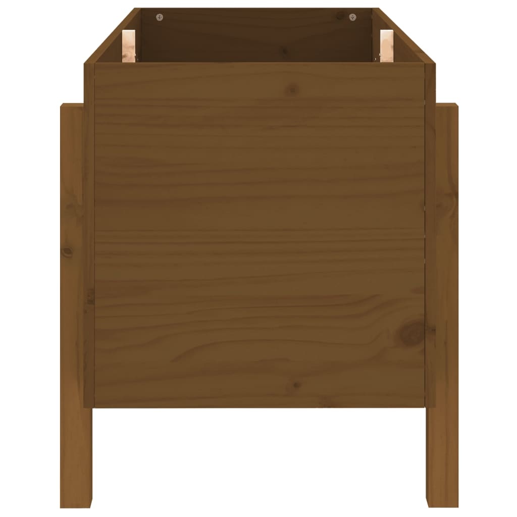 VidaXL Plantenbak verhoogd 101x50x57 cm massief grenenhout honingbruin