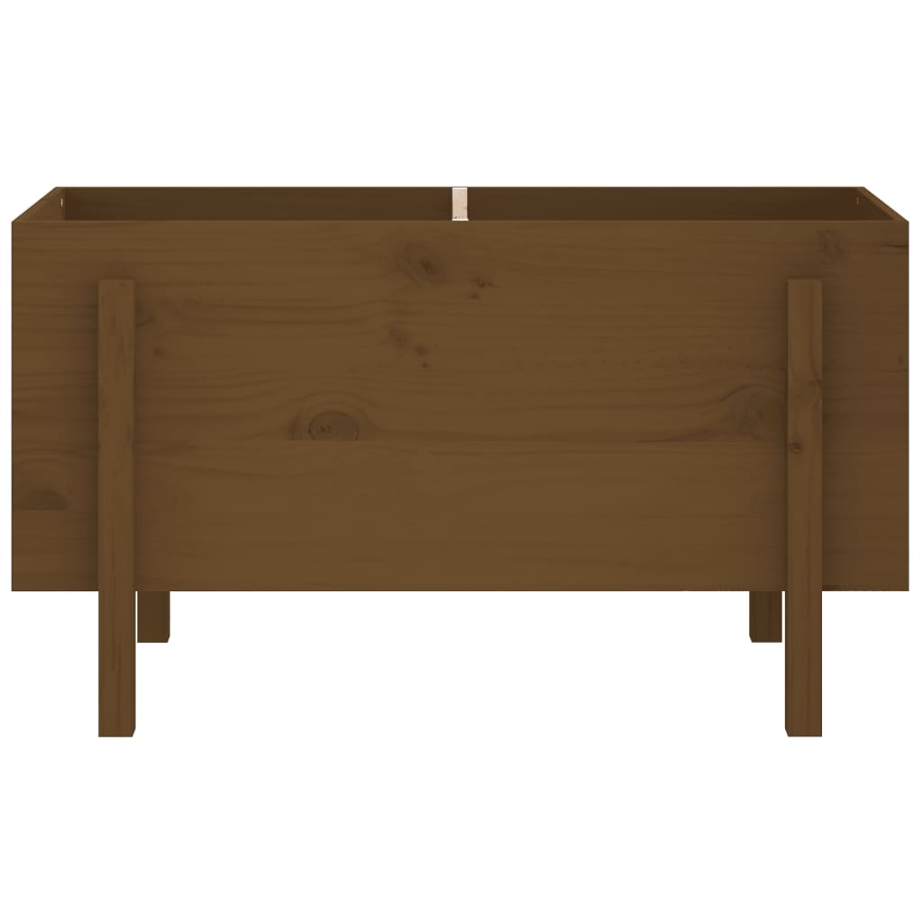 VidaXL Plantenbak verhoogd 101x50x57 cm massief grenenhout honingbruin