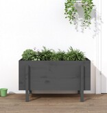 VidaXL Plantenbak verhoogd 101x50x57 cm massief grenenhout grijs