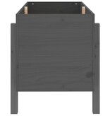 VidaXL Plantenbak verhoogd 101x50x57 cm massief grenenhout grijs