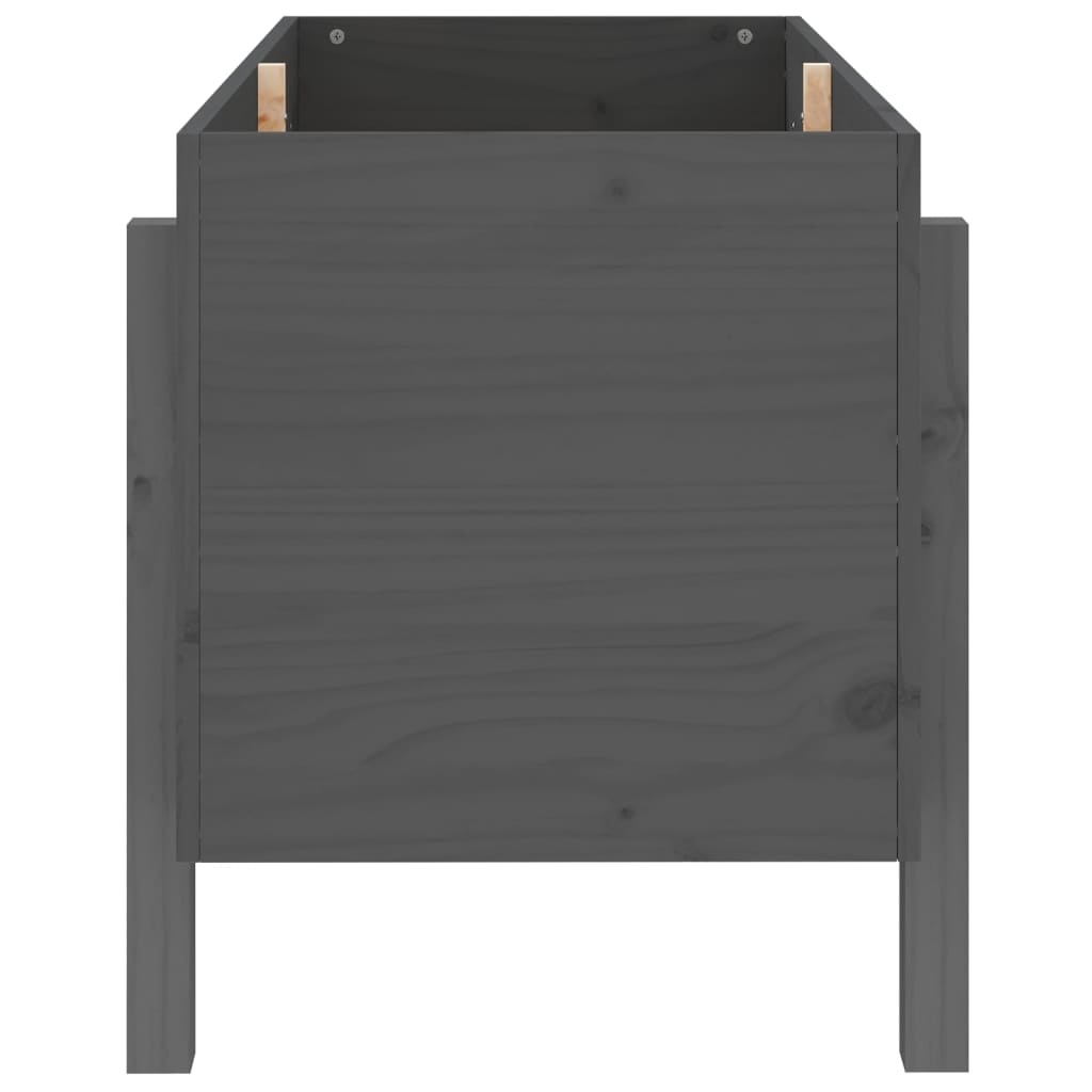 VidaXL Plantenbak verhoogd 101x50x57 cm massief grenenhout grijs