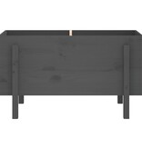 VidaXL Plantenbak verhoogd 101x50x57 cm massief grenenhout grijs