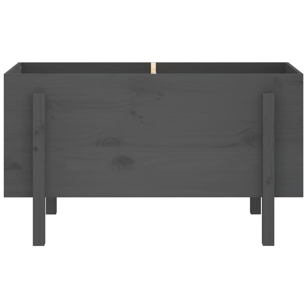 VidaXL Plantenbak verhoogd 101x50x57 cm massief grenenhout grijs