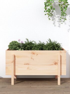 vidaXL Plantenbak verhoogd 101x50x57 cm massief grenenhout