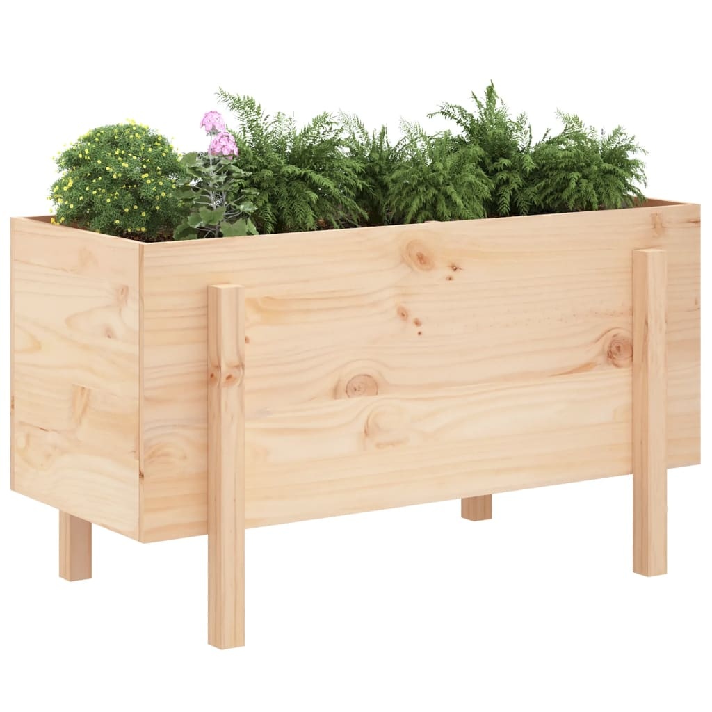 vidaXL Plantenbak verhoogd 101x50x57 cm massief grenenhout