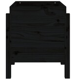 VidaXL Plantenbak 62x50x57 cm massief grenenhout zwart