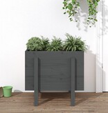 VidaXL Plantenbak 62x50x57 cm massief grenenhout grijs