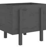 VidaXL Plantenbak 62x50x57 cm massief grenenhout grijs