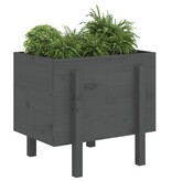 VidaXL Plantenbak 62x50x57 cm massief grenenhout grijs
