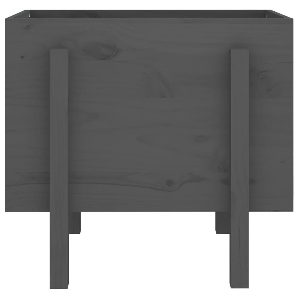 VidaXL Plantenbak 62x50x57 cm massief grenenhout grijs