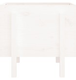 VidaXL Plantenbak 62x50x57 cm massief grenenhout wit