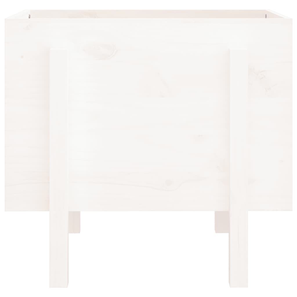 VidaXL Plantenbak 62x50x57 cm massief grenenhout wit
