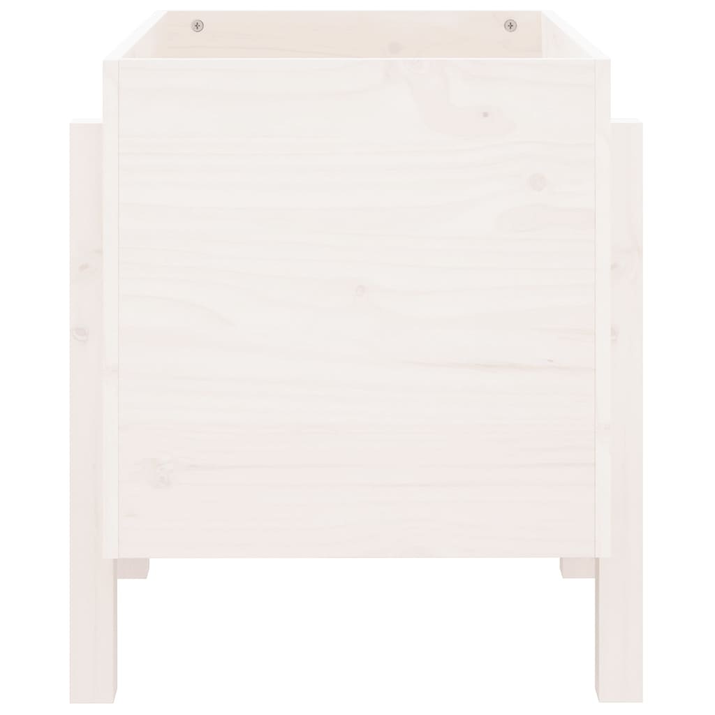 VidaXL Plantenbak 62x50x57 cm massief grenenhout wit