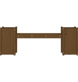 VidaXL Bankje met plantenbakken 180x36x63 cm grenenhout honingbruin