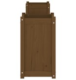 VidaXL Bankje met plantenbakken 180x36x63 cm grenenhout honingbruin