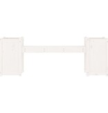 VidaXL Bankje met plantenbakken 180x36x63 cm grenenhout wit