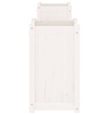VidaXL Bankje met plantenbakken 180x36x63 cm grenenhout wit