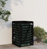 Containerberging 84x90x128,5 cm massief grenenhout zwart