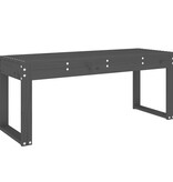 Tuinbank 110x38x45 cm massief grenenhout grijs