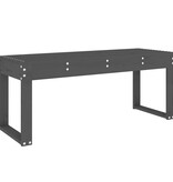 Tuinbank 110x38x45 cm massief grenenhout grijs